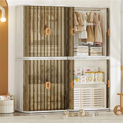 Double Roll Door Storage Wardrobe