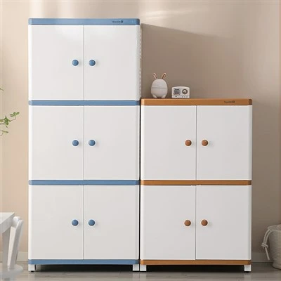 Plastic Double Door Wardrobe
