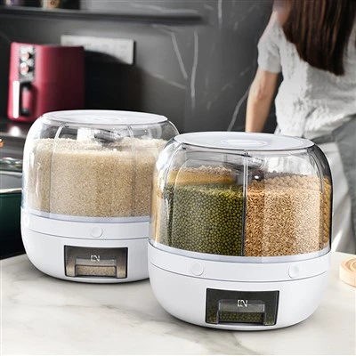 Rotating Grain Storage Bucket
