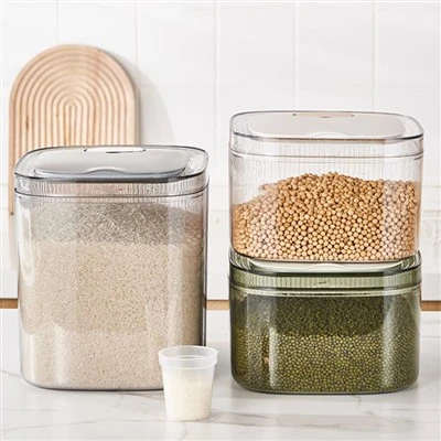 Transparent Flip Sealed Rice Bucket